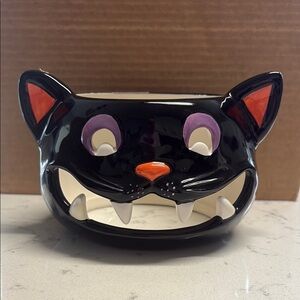 Black Cat Ceramic Bowl